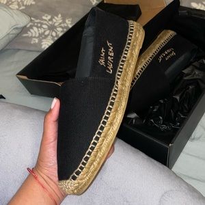 Saint Laurent espadrilles with embroidered logo